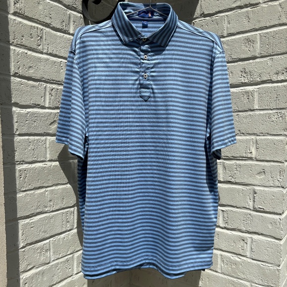 Stitch Other - Stitch Damon Polo short sleeve golf shirt Midnight Ocean stripe M/L